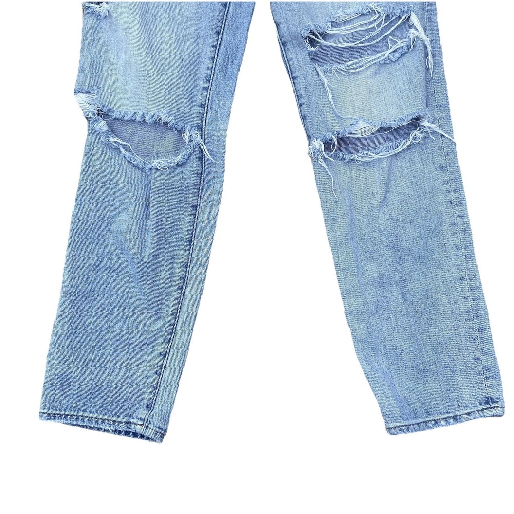 Pistola Women's Distressed Straight Leg Blue Denim Jeans Size‎ 27x30 Mid Rise - Picture 6 of 11